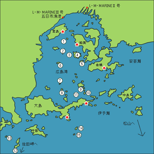 広島湾 ポイントマップ